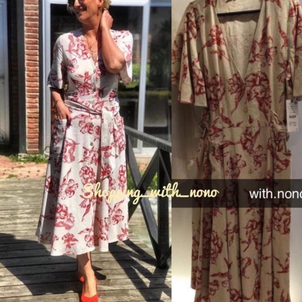 Zara floral print dress SIZE M - Picture 4 of 6